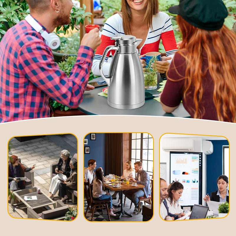 🔥Neujahrsangebote🔥Thermoskanne aus Edelstahl mit Deckel – Bild 8