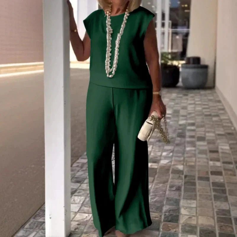 Kaufen Sie 2 gratis Versand🔥🌺Ärmelloses Oberteil und Hose mit Rundhalsausschnitt für Damen💥💥Befristetes Angebot: 50% Rabatt auf Bestellungen – Bild 3