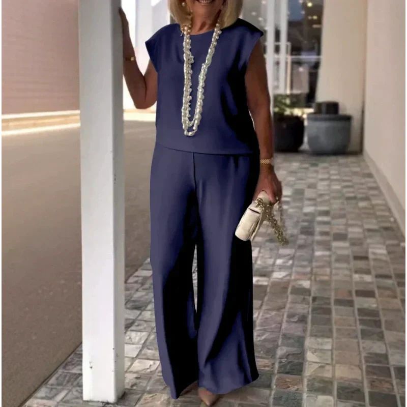 Kaufen Sie 2 gratis Versand🔥🌺Ärmelloses Oberteil und Hose mit Rundhalsausschnitt für Damen💥💥Befristetes Angebot: 50% Rabatt auf Bestellungen – Bild 8