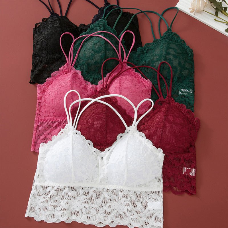 Damen-Spitzen-Bralette- und Höschen-Set – Bild 2